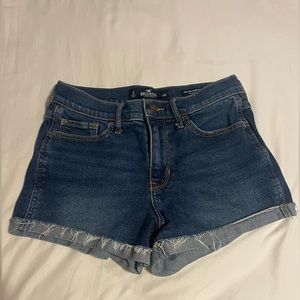 Dark Wash High Rise Short-Short Vintage Stretch Shorts